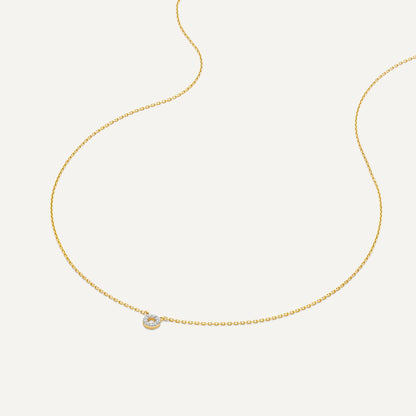 Diamond Open Halo Pendant Necklace (0.05 ct)