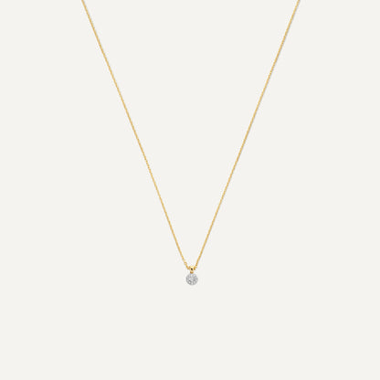 Diamond Halo Linked Pendant Necklace (0.05 ct)