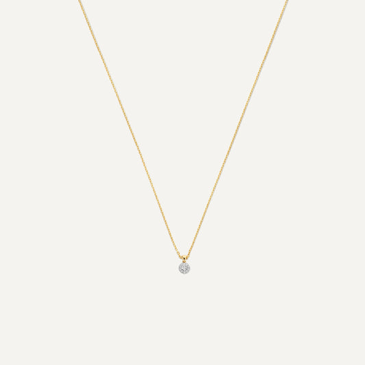 Diamond Halo Linked Pendant Necklace (0.05 ct)