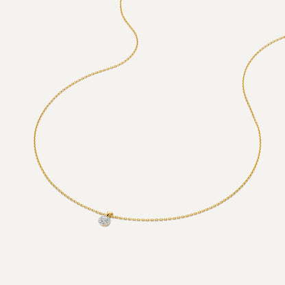 Diamond Halo Linked Pendant Necklace (0.05 ct)
