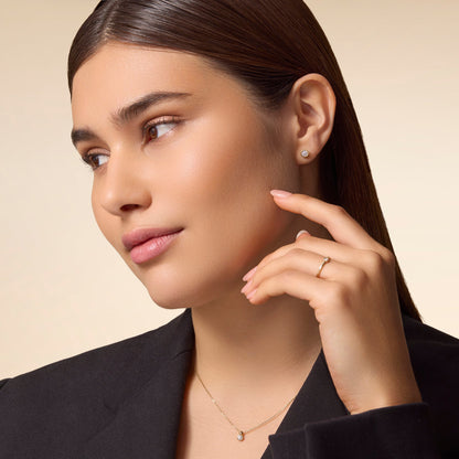 Bezel Set Cubic Zirconia Studs
