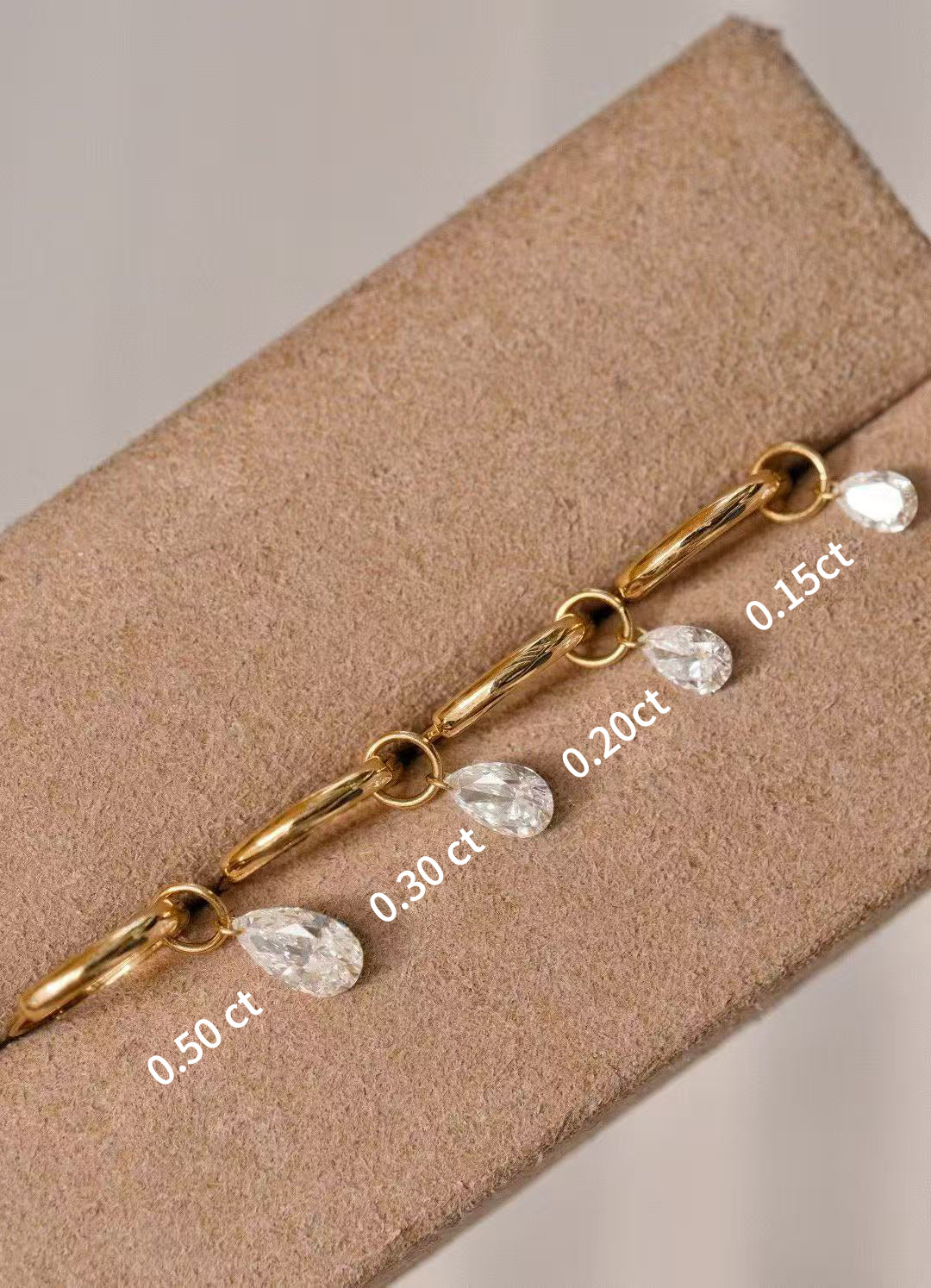 Floating Moissanite Hoop Earring